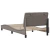vidaXL Bed Frame without Mattress Taupe 100x200 cm Fabric
