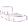 vidaXL Bed Frame without Mattress "Hanko" Pink 100x200 cm Velvet