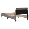 vidaXL Bed Frame with Headboard "Dover" Taupe 80x200 cm Fabric