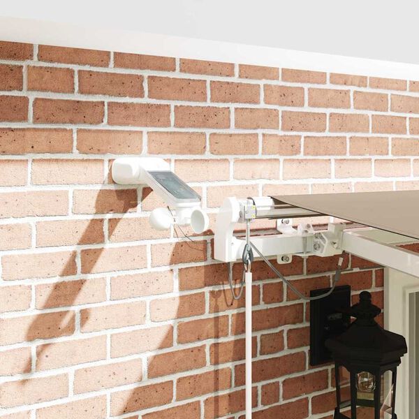 vidaXL Utf&auml;llbar markis Beige 400 &times; 300 cm Polyester och metall