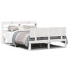 vidaXL S&auml;ngram med huvudgavel vit 150x200 cm massiv furu