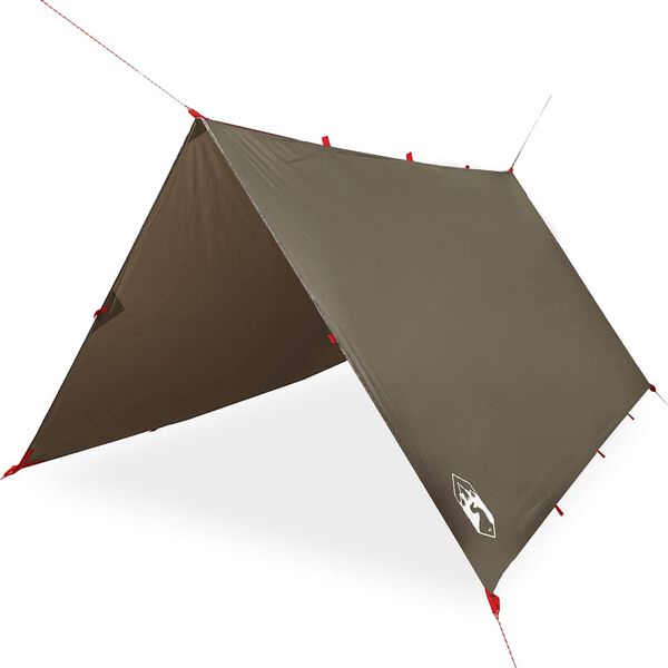 vidaXL Tarp brun 306x306 cm vattentät