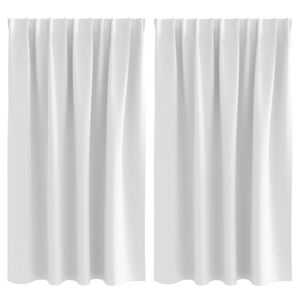 vidaXL M&ouml;rkl&auml;ggningsgardiner med Ringar 2 pcs Ljus vit 140 x 140 cm