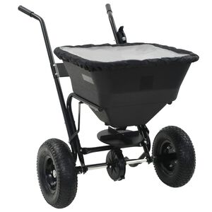 vidaXL Saltspridare manuell PVC och st&aring;l 106x73x76 cm 45 L