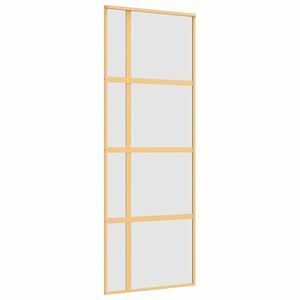 vidaXL Skjutd&ouml;rr guld 76x205 cm frostat ESG-glas och aluminium