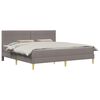 vidaXL S&auml;ngram med madrass Taupe 200 x 200 cm Polyester