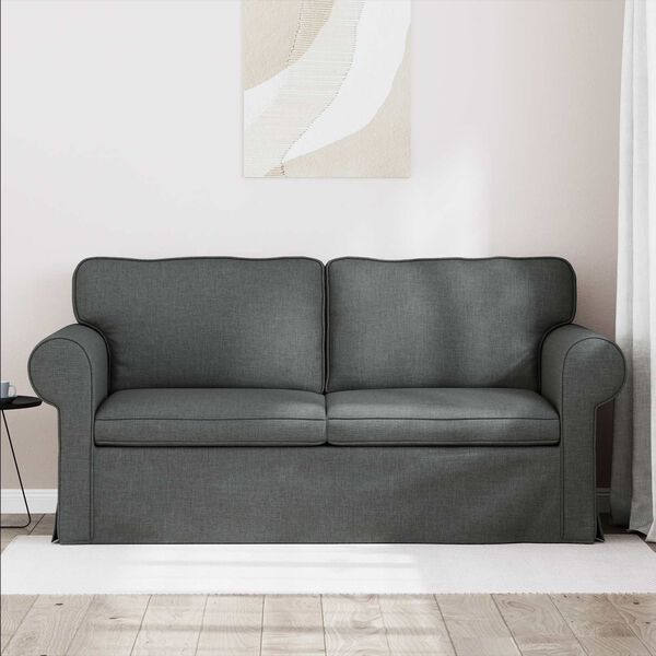 vidaXL Soffa M&ouml;rkgr&aring; 215 x 82 x 80 cm tyg