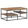 vidaXL Soffbord 90x50x39 cm massiv &aring;tervunnen teak