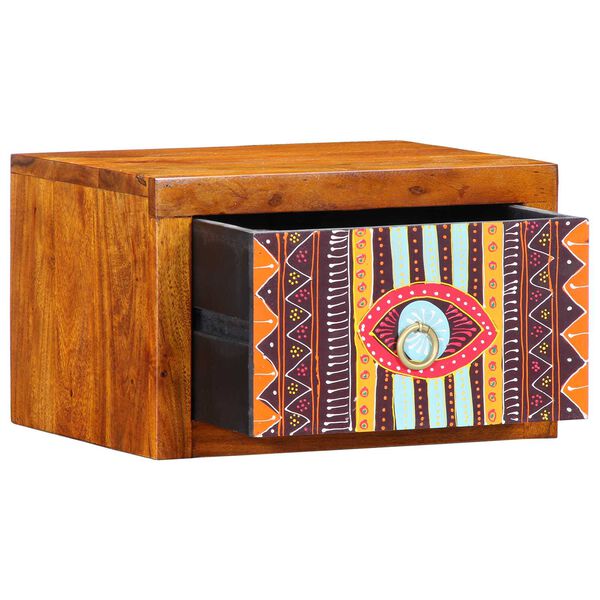 vidaXL Nattduksbord med l&aring;da Brun 35 x 30 x 22 cm