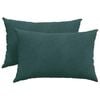 vidaXL Sofakuddar 2 pcs M&ouml;rkgr&ouml;n 60 x 40 cm Kordread tyg