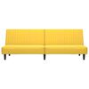 vidaXL B&auml;ddsoffa 2-sits med fotpall gul sammet
