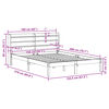 vidaXL Sängram med huvudgavel vaxbrun 150x200 cm massiv furu