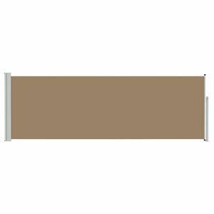 vidaXL Utf&auml;llbar sidomarkis Taupe 500 x 100 cm Polyester
