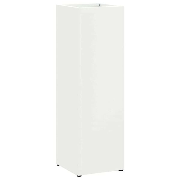 vidaXL F&ouml;rvaringskrok & St&auml;ll Vit 15,5 x 15,5 x 49 cm Metall