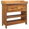 vidaXL Tr&auml;dg&aring;rdsskab Naturf&auml;rg 78 x 36,5 x 78 cm Massivt Akaciatr&auml;