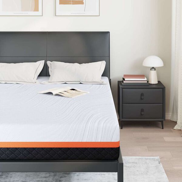 vidaXL Madrass Vitt och Grått 140 x 200 cm Skum