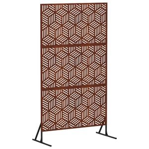 vidaXL Avsk&auml;rmningssk&auml;rm 100 x 50 x 180 cm V&auml;derbest&auml;ndig st&aring;l Rostig