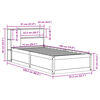 vidaXL Sängram utan madrass vit 75x190 cm massiv furu