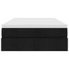 vidaXL Ottoman sängram med madrass svart 120x200 cm tyg