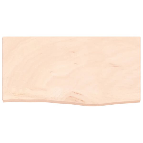 vidaXL Hyllplan 60x30x2 cm obehandlad massiv ek