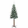 vidaXL Smal julgran med 300 LED-lampor Grön 180 cm PVC och solid furu