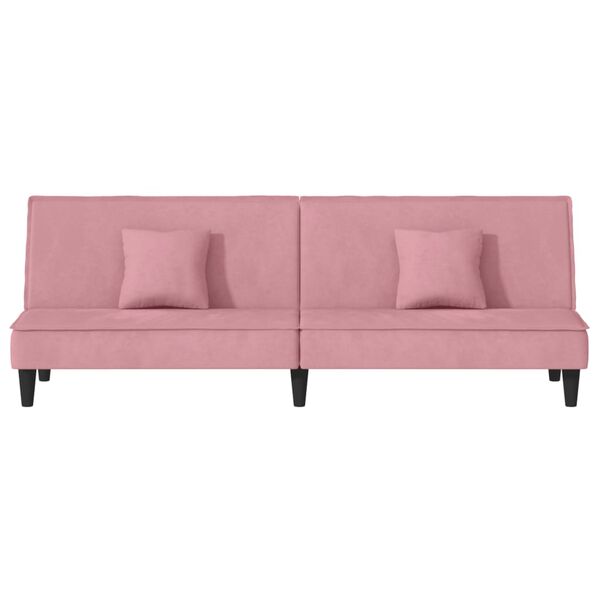 vidaXL Bäddsoffa rosa sammet