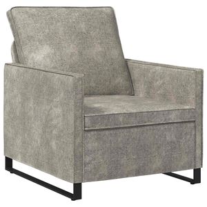 vidaXL Enkel soffa Ljusgr&aring; 70 x 81 x 82 cm Faux mockatyg
