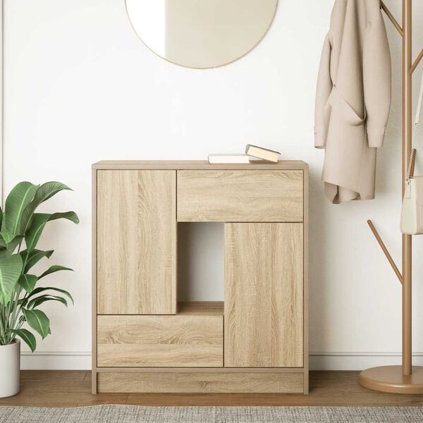 vidaXL Skänk med lådor och dörrar sonoma ek 70,5x34x74,5 cm