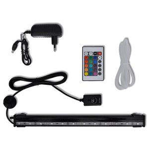 vidaXL Dr&auml;nkbar akvariumlampa med bubblor RGB LED 32 cm