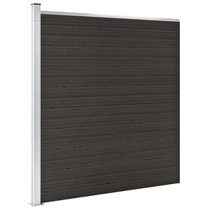 vidaXL Staketpanel WPC 175x186 cm svart