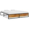 vidaXL S&auml;ngram utan madrass svart metall 160x200 cm