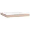 vidaXL Pocketres&aring;rmadrass medium cappucino 180x200x20 cm konstl&auml;der