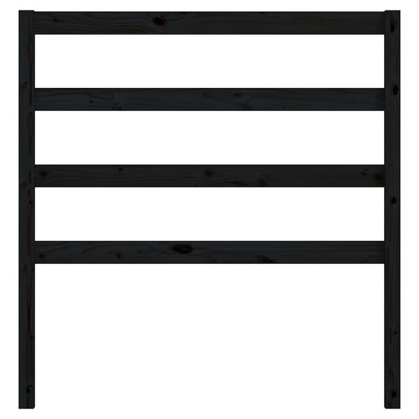 vidaXL S&auml;nggavel Svart 95x4x100 cm massiv furu
