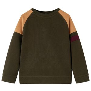 Tr&ouml;ja f&ouml;r barn m&ouml;rk khaki och beige 140