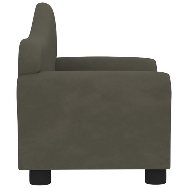 vidaXL Barnsoffa m&ouml;rkgr&aring; sammet