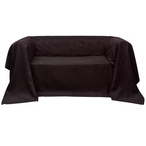 Soff&ouml;verdrag i micromocka brun 140 x 210 cm