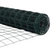 vidaXL Eurogärdsel Grön 1.6 x 10 m PVC-belagt järn