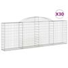 vidaXL Gabioner b&aring;gformade 30 st 300x30x100/120 cm galvaniserat j&auml;rn