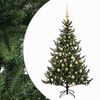 vidaXL Konstgjord julgran med julkulor 120 cm 150 LED-lampor Varmvit