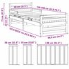 vidaXL S&auml;ngram med madrass med huvudgavel Vit 80 x 200 cm Massiv furu