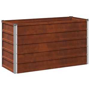 vidaXL H&ouml;jd Tr&auml;dg&aring;rdsb&auml;dd Rostig 100 x 40 x 55 cm corton