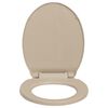 vidaXL Toalettsits mjuk st&auml;ngning snabbf&auml;ste beige oval