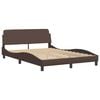 vidaXL Bed Frame "Dover" Brown 140x190 cm Faux Leather