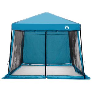 vidaXL Campingt&auml;ltset med tak med lagring 2 pcs Bl&aring; Taffeta och tyg