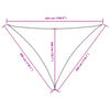 vidaXL Solsegel oxfordtyg trekantigt 3x3x4,24 m terrakotta