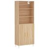 vidaXL H&ouml;gsk&aring;p sonoma-ek 69,5x34x180 cm konstruerat tr&auml;