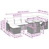 vidaXL Tr&auml;dg&aring;rdsoffset med kudde med lagring 8 pcs Ljusgr&aring; Poly rattan