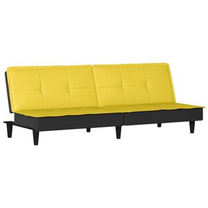 vidaXL B&auml;ddsoffa ljusgul tyg