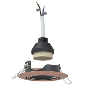 vidaXL Spotlight 6 st Koppar 9 x 9 x 2.5 cm Metall