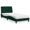 vidaXL Bed with Mattress Dark Green 90x190 cm Velvet